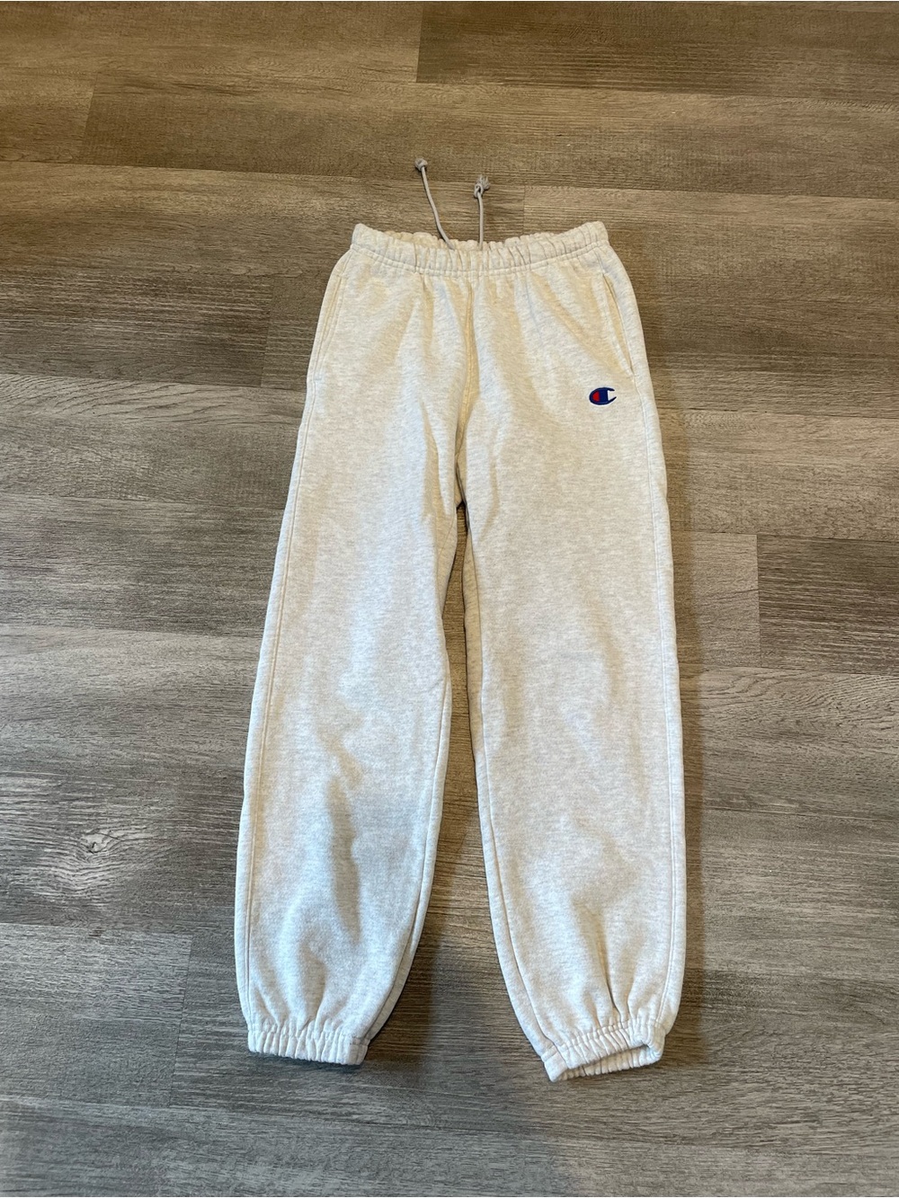 Champion women’s Cream Sweatpants with Logo